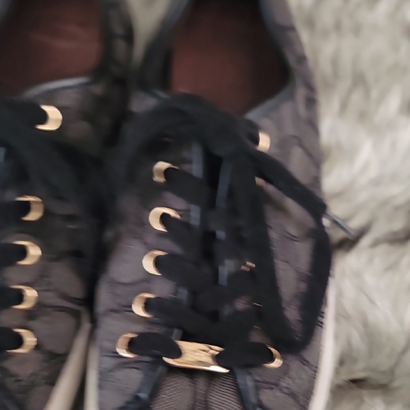 Coach Black and Gray Signature Sneakers - Picture 8 of 16